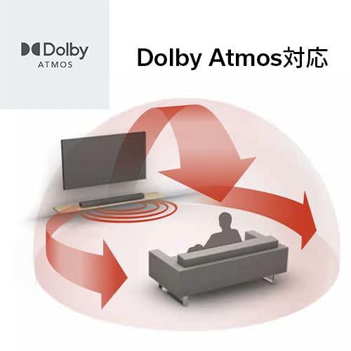 デノン サウンドバー デュアルサブウーハー内蔵 Dolby Atmos & ロスレスオーディオ対応 DHT-S217K ブラック