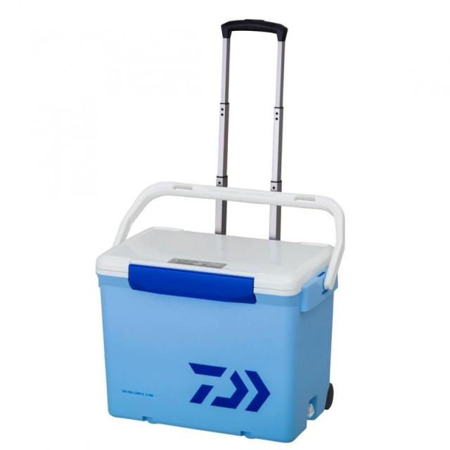 ダイワ(DAIWA) クーラーボックス シークールキャリー2 GU/S/SU 25リットル 釣り (ライトブルー/ブルー, 25L)