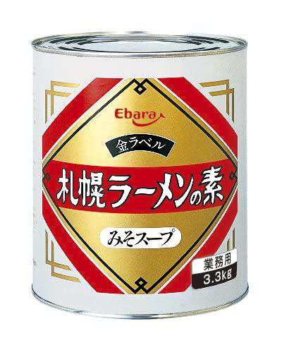 エバラ【ラーメンスープ　味噌味】　札幌ラーメンの素みそスープ　金ラベル　3.3ｋｇ (1缶)の通販は 5,177円