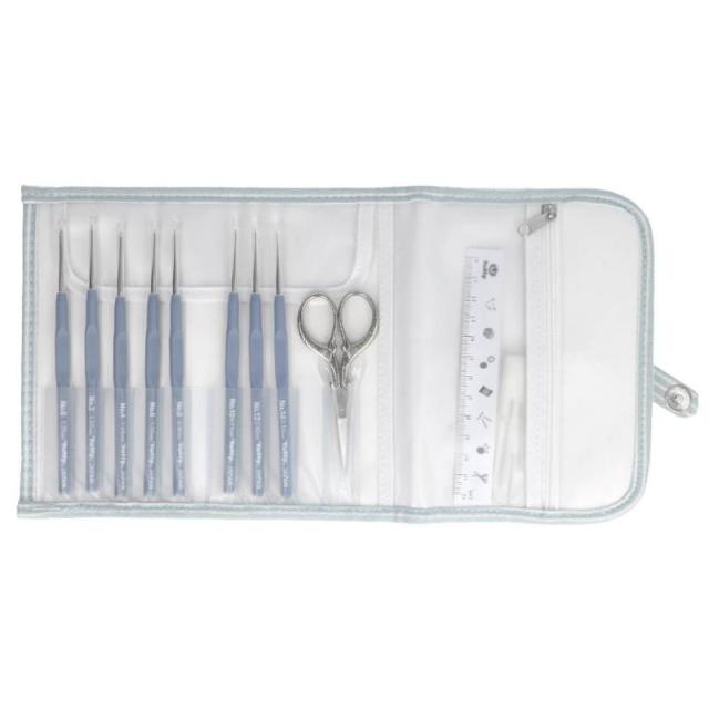 チューリップ ETIMO柄付レース針セット ロイヤルシルバー TLS-001 チューリップ ETIMO エティモレース針セット ロイヤル