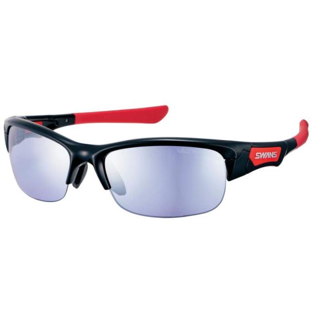 SWANS(スワンズ) 日本製 スポーツサングラス スプリングボック SPRINGBOK(ゴルフ ボールスポーツ 自転車 フィッシング ランニング) (0714 BK:【for GOLF】シルバーミラー×ULTRAアイスブルー, ミラーレンズ)