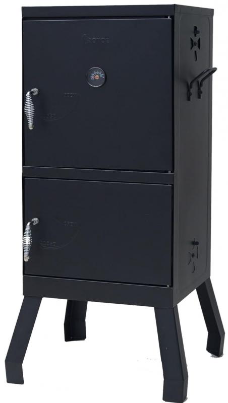 尾上製作所(ONOE) チャコールスモーカー ON-1768 [大型燻製器 金属製 S字フック3個/クッキング網2枚/炭受け/ウォーターパン/庫内温度計付き スモーカー 木炭]