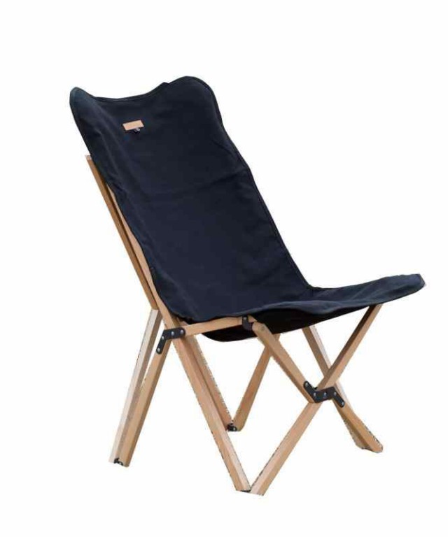 Smore(スモア) Woodie pack chair アウトドアチェア キャンプ チェア 折り畳み 折りたたみ椅子 アウトドア 木製 (ブラック)