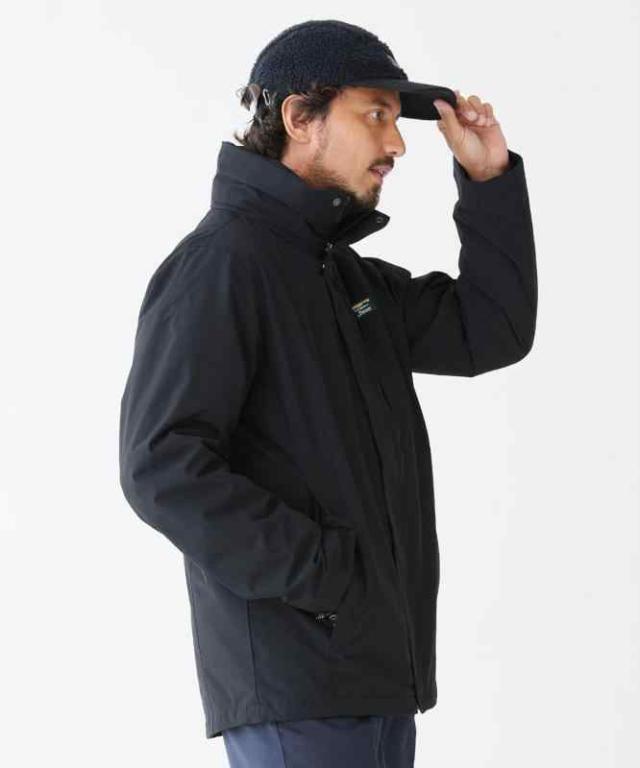 L.L.Bean（エルエルビーン） メンズ エル・エル・ビーン・セーター・フリース 3イン1 ジャケット (L, オレンジ/グレー)