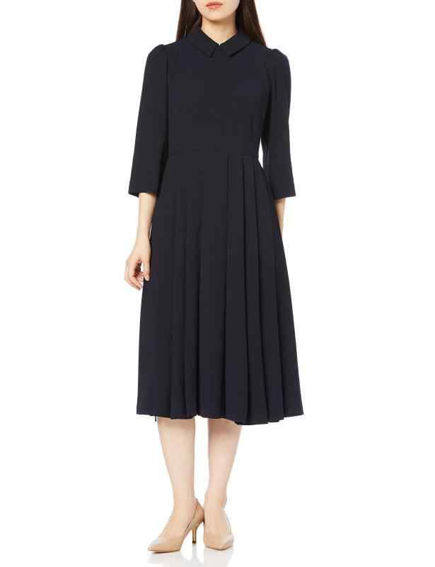 [セルフォード] 襟付きプリーツワンピース CWFO214027 レディース NVY 36