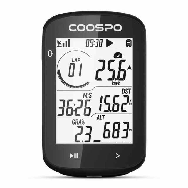 COOSPO CS300 サイクルコンピュータ GPS サイコン 無線 自転車 スピードメーター ロードバイク用 速度計 2.6インチ Bluetooth5.0&ANT+ワ