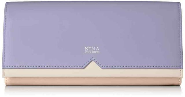 [ニナ・ニナ リッチ] かぶせ式長財布 タングラムパース 35-3004 (ワンサイズ, ブルーグレー)