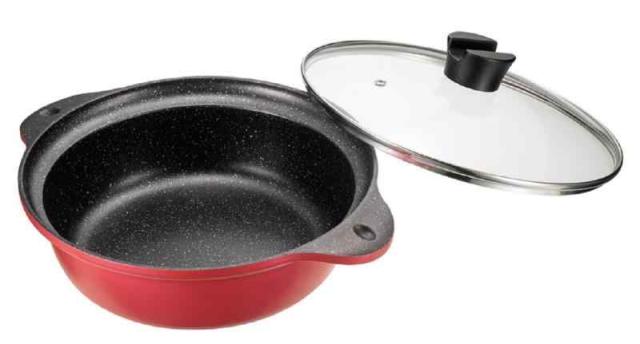 パール金属 両手鍋 紅玉色 21cm IH対応ガラス蓋付卓上鍋 マルチテイスト HB-4010の通販は 5,490円
