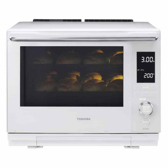 東芝 (TOSHIBA) オーブンレンジ 電子レンジ フラットテーブル microwave 簡単操作 石窯ドーム 30L ER-YD3000(W)