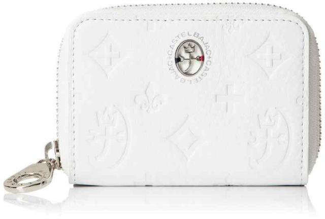 [カステルバジャック] 小銭入れ マルセル小物 ラウンドファスナー仕様 61611 ブラック (One Size, ホワイト)