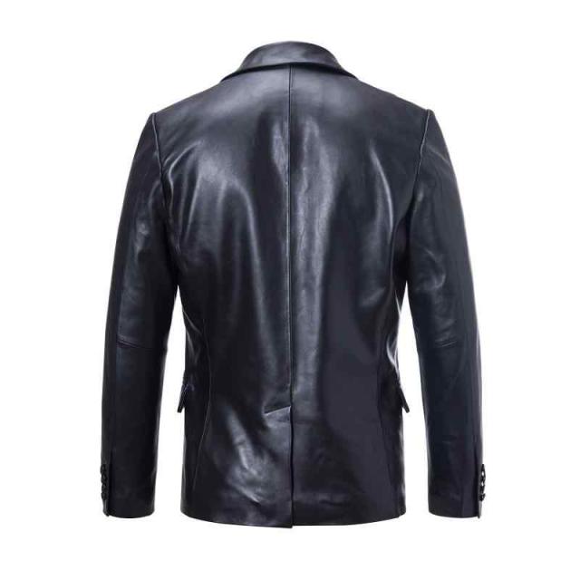 FLAVOR] メンズ レザージャケット ビジネスコート 革ジャン 皮ジャン