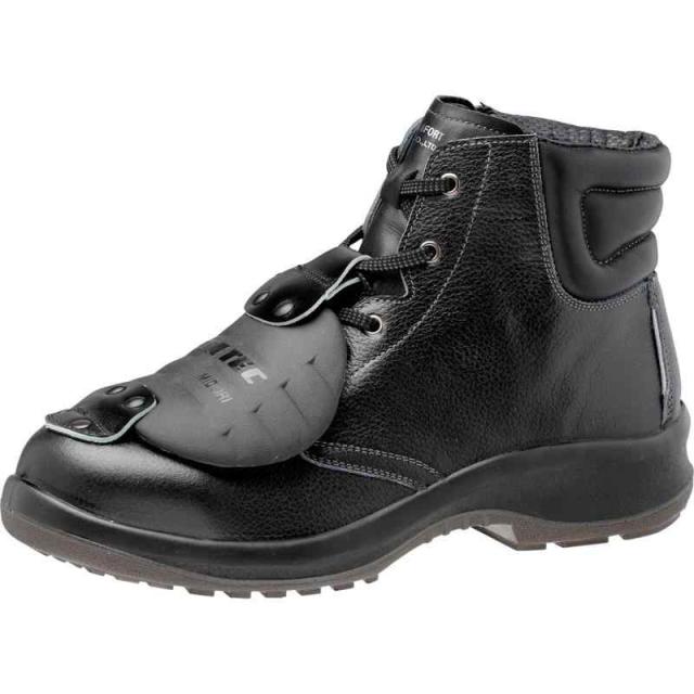 [ミドリ安全] プレミアム ハイ・ベルデ 安全靴 JIS規格 中編上靴 ひも 普通作業 ワイド先芯 甲プロテクタ付 PRM220 甲プロM2 ブラック (26.5 cm)