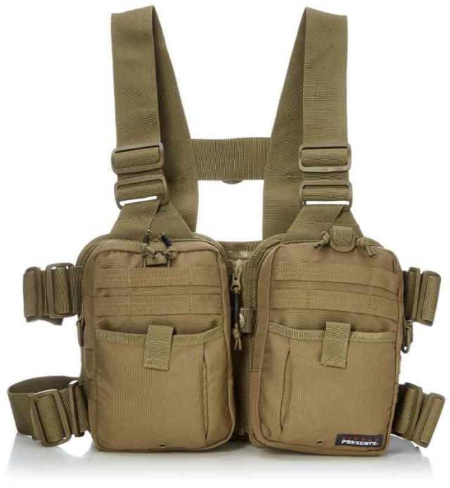 リトルプレゼンツ(LITTLE PRESENTS) ストラップ ベスト ネオ (カーキ, フリー)