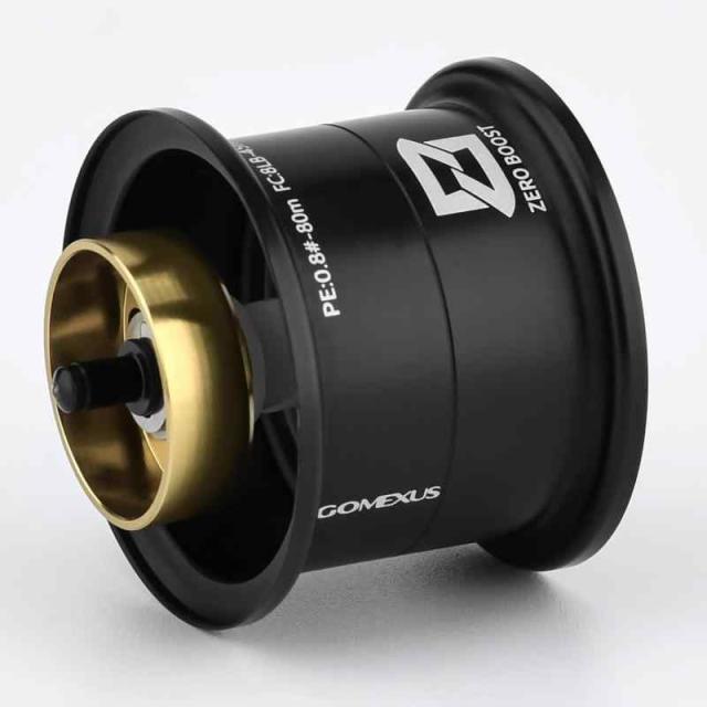 ゴメクサス スティーズ SV ジリオン SV 専用 スプール ベイトリール 交換用 左右兼用 2gから 軽量ルアー対応 遠投性能アップ 自重7.2g (オールブラック, 24スティーズ専用)