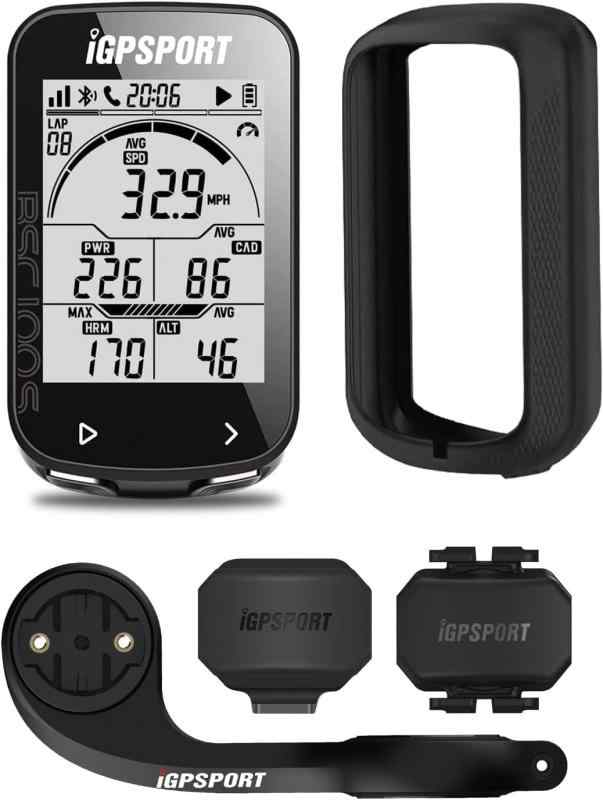 iGPSPORT BSC100S サイクルコンピュータ GPSサイコン 自転車スピードメーター Bluetooth5.0&ANT+対応ワイヤレスケイデンス・スピードセンサー＆パワーメーター Type-C 高速充電と2.6インチ大型 LCD 自動バックライト