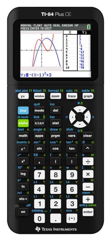 Texas Instruments TI84PLSCEBLUBRY グラフ電卓 (ブラック)