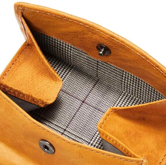 タケオキクチ] オイスター小物 三つ折り財布 720623 (One Size, キャメル)