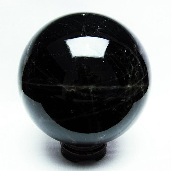 3.3Kg モリオン 黒水晶 丸玉 スフィア 132mm 一点物 [送料無料] 161-642