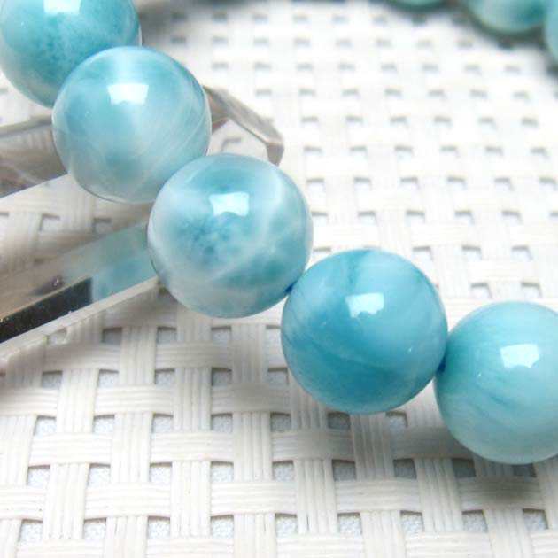 ラリマー ブレスレット 11mm メンズ レディース Larimar [送料無料