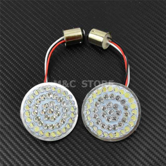 バイク 2 インチ弾丸スタイル 1157 ターン シグナル ライト LED パネル ハーレー スポーツ スター XL883 1200 ソフテイル ダイナ ツーリング