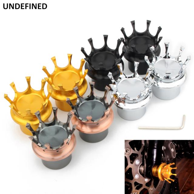 クラウンスタイル フロントアクスルキャップ ナットカバー ハーレー スポーツスター 883 ツーリング ロードキング ダイナ ソフテイル XG トの通販は 5,899円