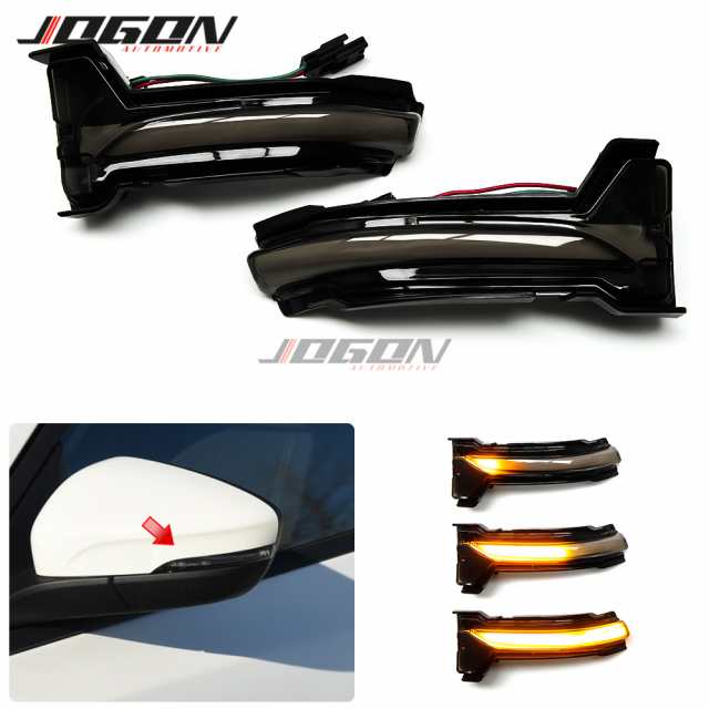 RHD LHD LED ダイナミック ウィンカーライト リアビューミラー インジケーターウィンカー シーケンシャル ランプ フォード フォーカス 4 20の通販は