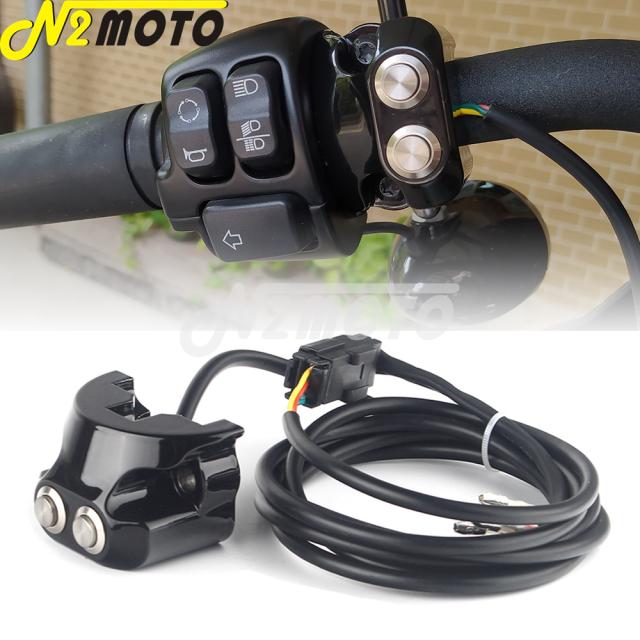 バイク 二輪 CNC 1インチ 25MM ハンドルバー スイッチ エアライド サスペンション コントロールバー スイッチ ハーレー ダイナ V-ROD スポーツスター用 W/AERO AERO-A