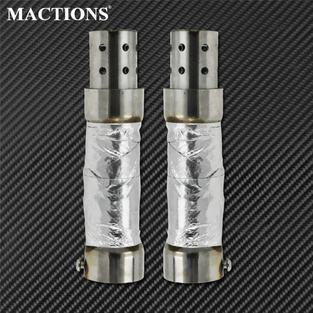 バイク 静バッフルマフラーマフラーマフラー システム ハーレー ソフテイル ダイナ スポーツスター SHORTSHOT STAGGERED SIDESHOTS バイクの通販は