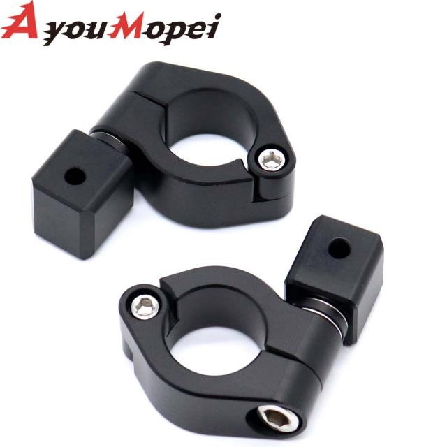 ヘッドライト 補助ライト ブラケットフォグランプ サポーター 25MM バー 汎用 オートバイ フロントヘッドライト アクセサリー CNC アルミ