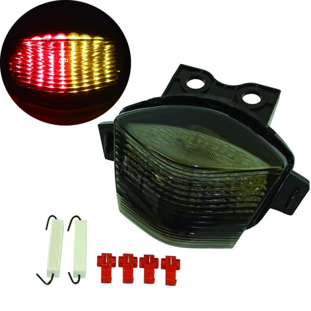 バイク KAWASAKI NINJA 650R EX650 ER6N ER6F 2006 2007 2008 リアテールライト ブレーキブラック LED ウインカー統合ライト カスタムパー