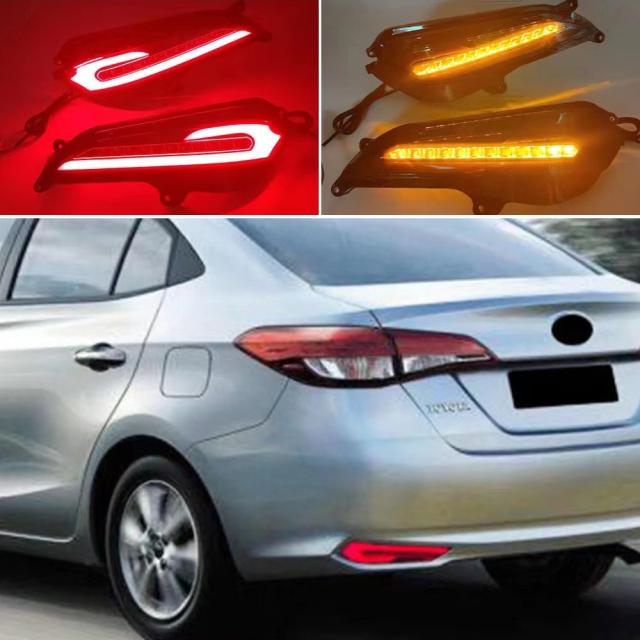 リアバンパー ライト アセンブリ とウインカーリバースライト ブレーキライト トヨタ ヤリス VIOS ATIV 2017-2022 カスタムパーツ アクセサ