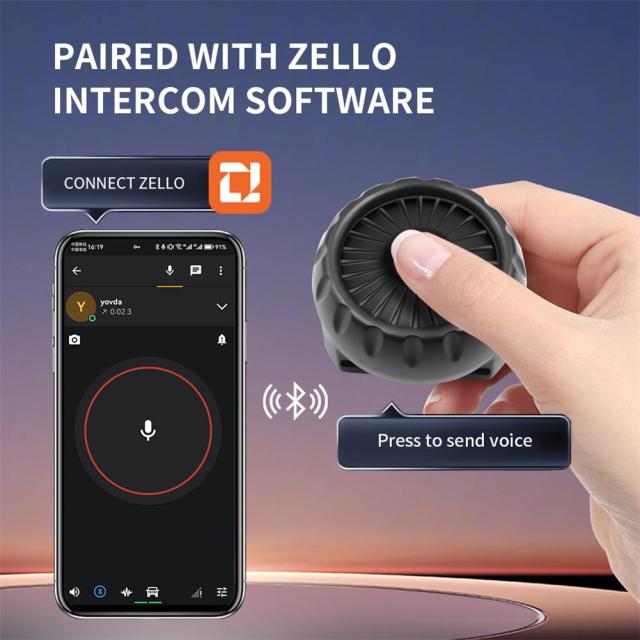 ZELLO VOICE インターホン ワイヤレス PTT ボタン スイッチ コントローラー BLUETOOTH 対応ボタン バッテリーなし バイク 自転車 カスタムの通販は 5,150円
