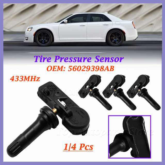 1/4個 タイヤ エア圧センサー TPMS クライスラー グランドボイジャー V ダッジ ジャーニー フィアット フリーモント ジープ ラングラー 56029398AB 68241067AAの通販は