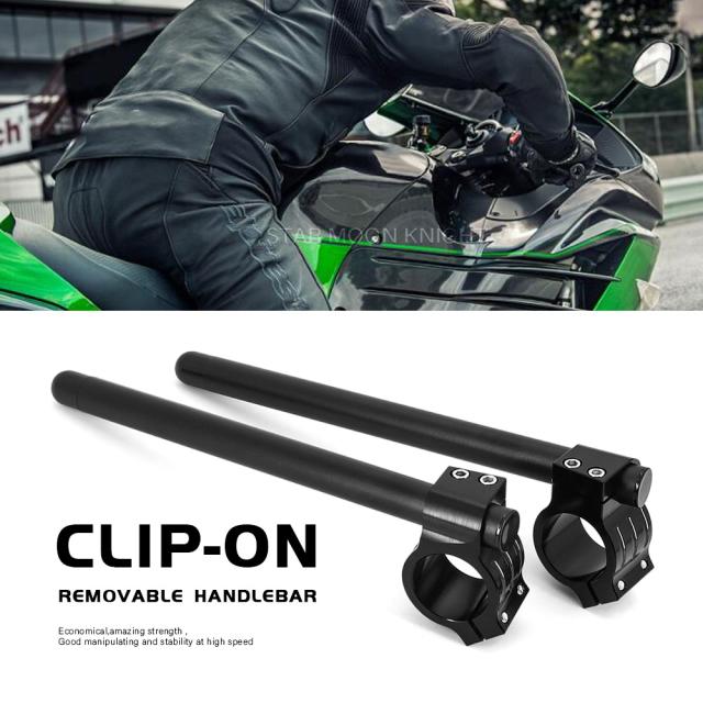 カワサキ ニンジャ 250 300 400 636 ZX-6R ZX-7R ZX-9R ZX-10R EX250 EX500 ZX1400 ZX750 ZX900B ハンドルクリップオンフォークハンドルバー 6,199円