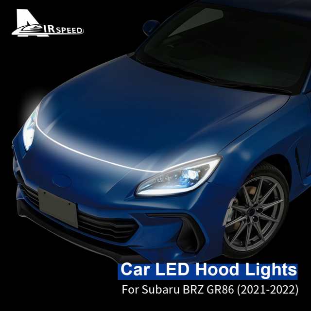車 フード ライト スバル BRZ トヨタ GR86 2021-24 LED ランプ ストリップ シリコン 防水 ムード 周囲 バックライト カスタムパーツ アクセの通販は