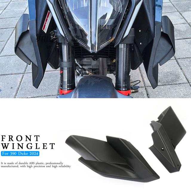 オートバイ アクセサリーウイングレットスポイラーサイド風 ABS フロントフェアリングプロテクター 390 デューク 390DUKE 390 デューク 390