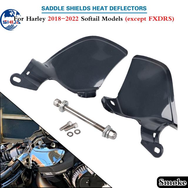 オートバイ サドルヒートシールドエアディフレクタースモーク ハーレー ソフテイルヘリテージクラシックローライダーデラックスブレイクアウ