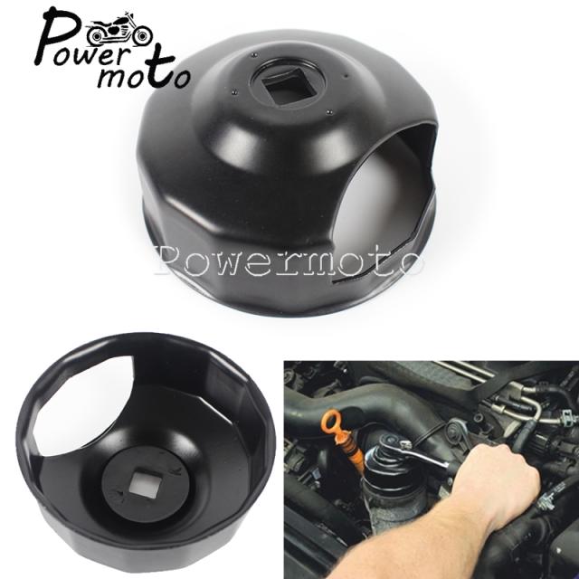 黒 76 MM キャップ スタイル オイル フィルター ツールドライブ ソケット レンチ ハーレー ストリート 500 XG500 ストリート 750 XG750 2015年-2018年の通販は