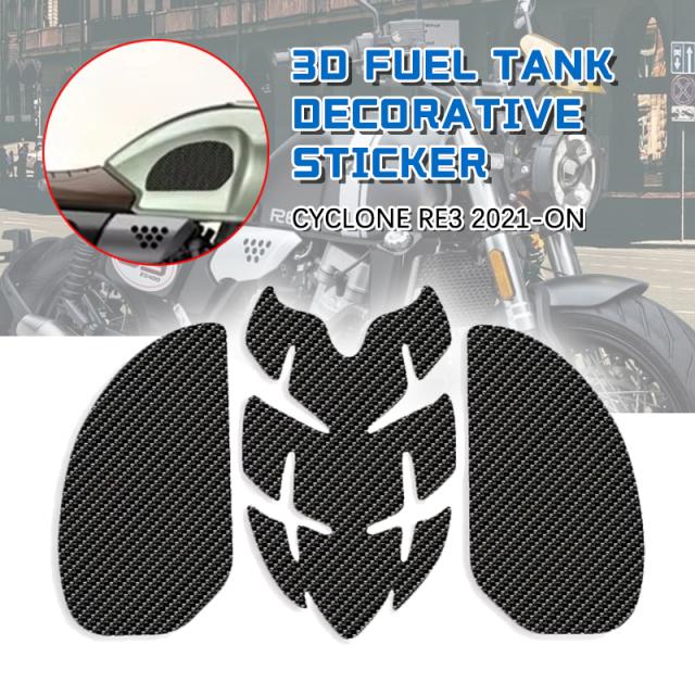 サイクロン RE3 2021-ON バイク アンチスリップ燃料タンクパッドガスニーグリップ トラクション ステッカー プロテクター カスタムパーツ 5,621円