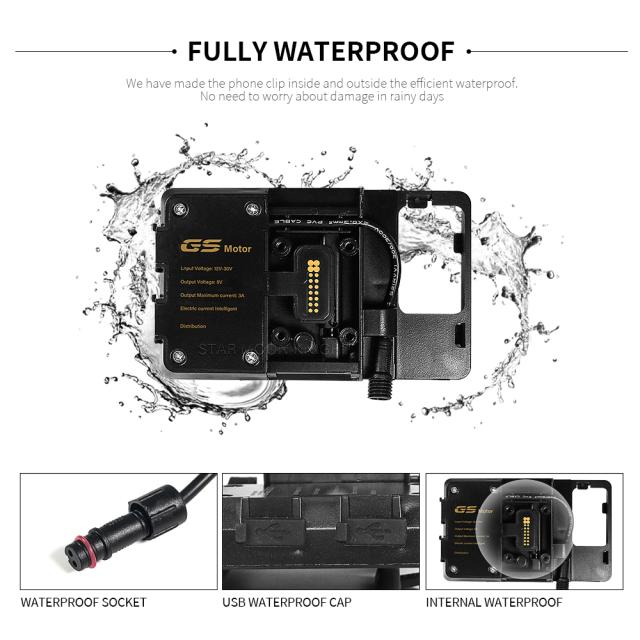 BMW R1250GS LC アドベンチャー R1200GS F850GS F750GS F900XR F900R G310GS バイク USB チャージャー 携帯電話ホルダー スタンド ブラケッ