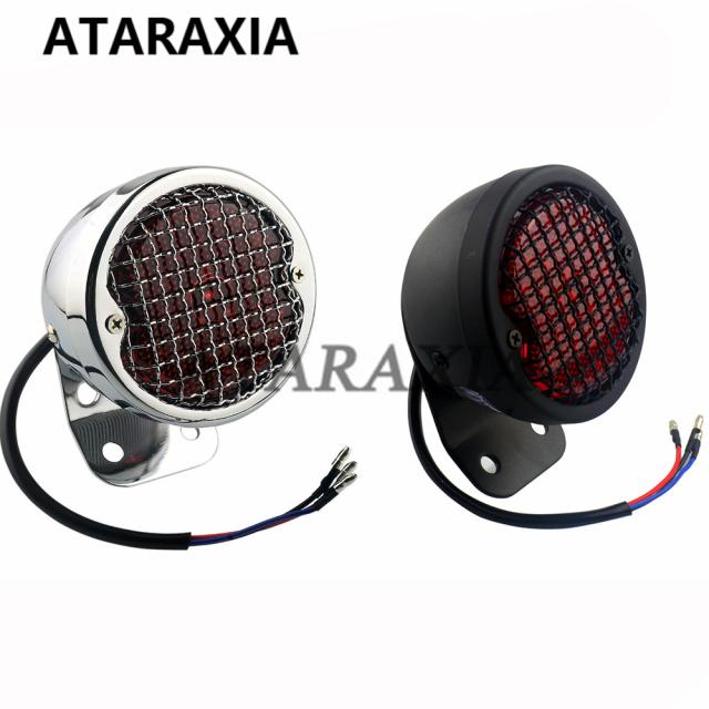 LEDテールライトリアライト ハーレー カフェレーサーカスタムレッドレンズブレーキランプレトロテールライトブレーキストップ バイク カス 5,980円