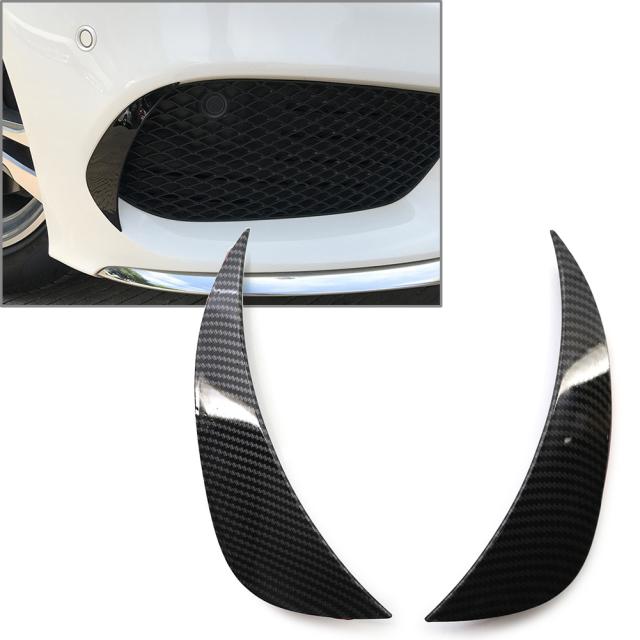 2個 カーボン ABS フロントバンパー エアベントアウトレットカバー トリム メルセデスベンツ W205 C クラス C180 C200 2015-18 カスタムパの通販は 6,230円
