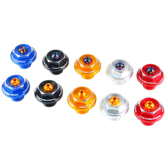 CNC アルミニウム フロント フォーク アッパー トップ トリプル クランプ スクリュー キャップ ナット APRILIA RS660/TUONO 660/RSV4/TUONO V4の通販は