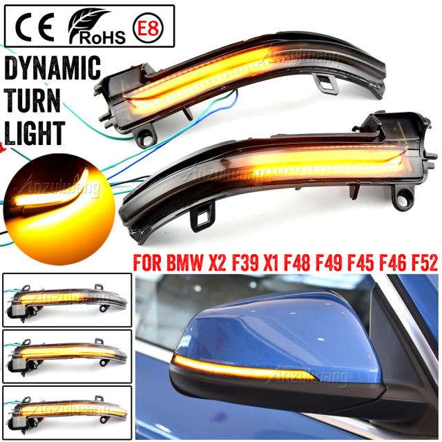 2 スモークブラック LED ウィンカーライト 左右 ランプ BMW 1シリーズ F52 2018 2019 2020 セダン