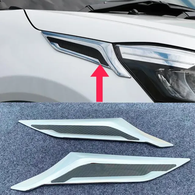 ABS クロームフロントヘッドライト ストリップ カバー トリム アクセサリー 2個 トヨタ RAIZE PERODUA ATIVA 2020 2021 カースタイリングの通販は