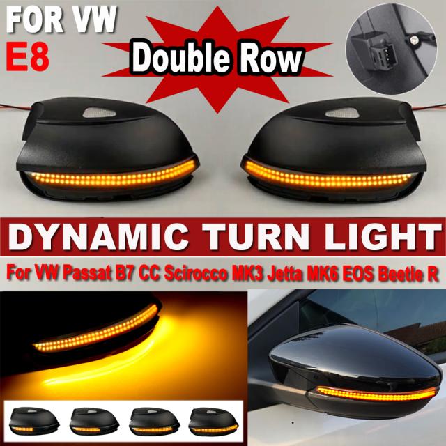 LED サイドウイングダイナミック ウィンカーライト VW パサート CC B7 ビートルシロッコジェッタ MK6 ユーロバックミラー インジケーターの通販は 6,682円