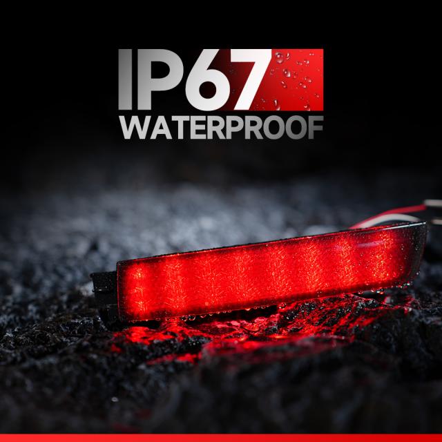 LED リアバンパー リフレクターライト テールストップライト ブレーキライト 1998-2007 トヨタ ランドクルーザー J100 レクサス LX 470 カの通販は