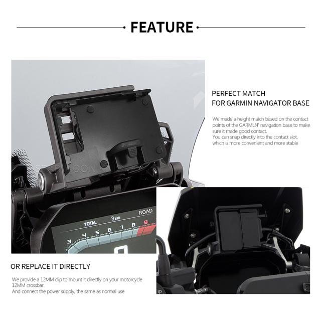 BMW R1250GS LC アドベンチャー R1200GS F850GS F750GS F900XR F900R G310GS バイク USB チャージャー 携帯電話ホルダー スタンド ブラケッ