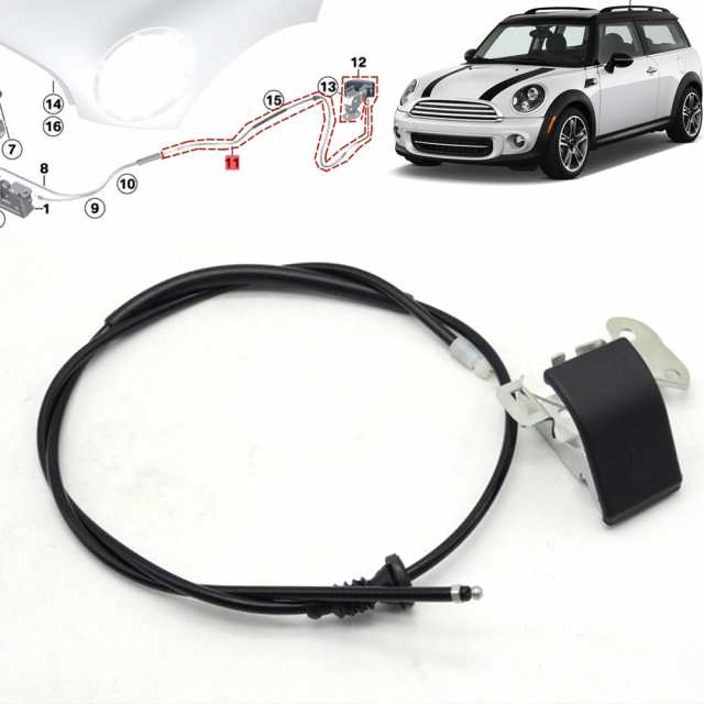 エンジンフードリリースケーブルハンドルボンネットラッチリリースワイヤーミニクーパー R56 クラブマン R55 コンバーチブル R57 クーペ R5 8,067円