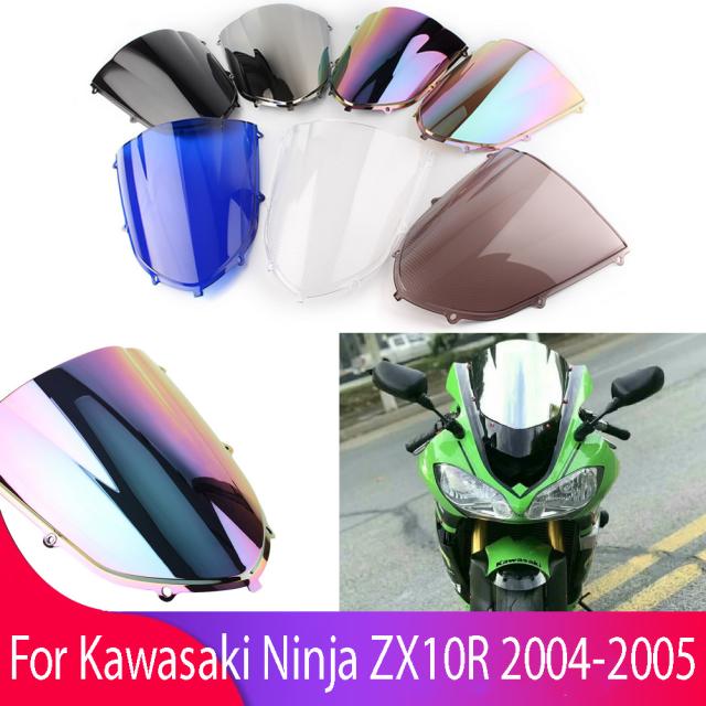 フロントガラス KAWASAKI NINJA ZX-10R 2004-2005 ダブルバブル フロントガラス オートバイ アクセサリーフェアリング ディフレクターの通販は 6,619円